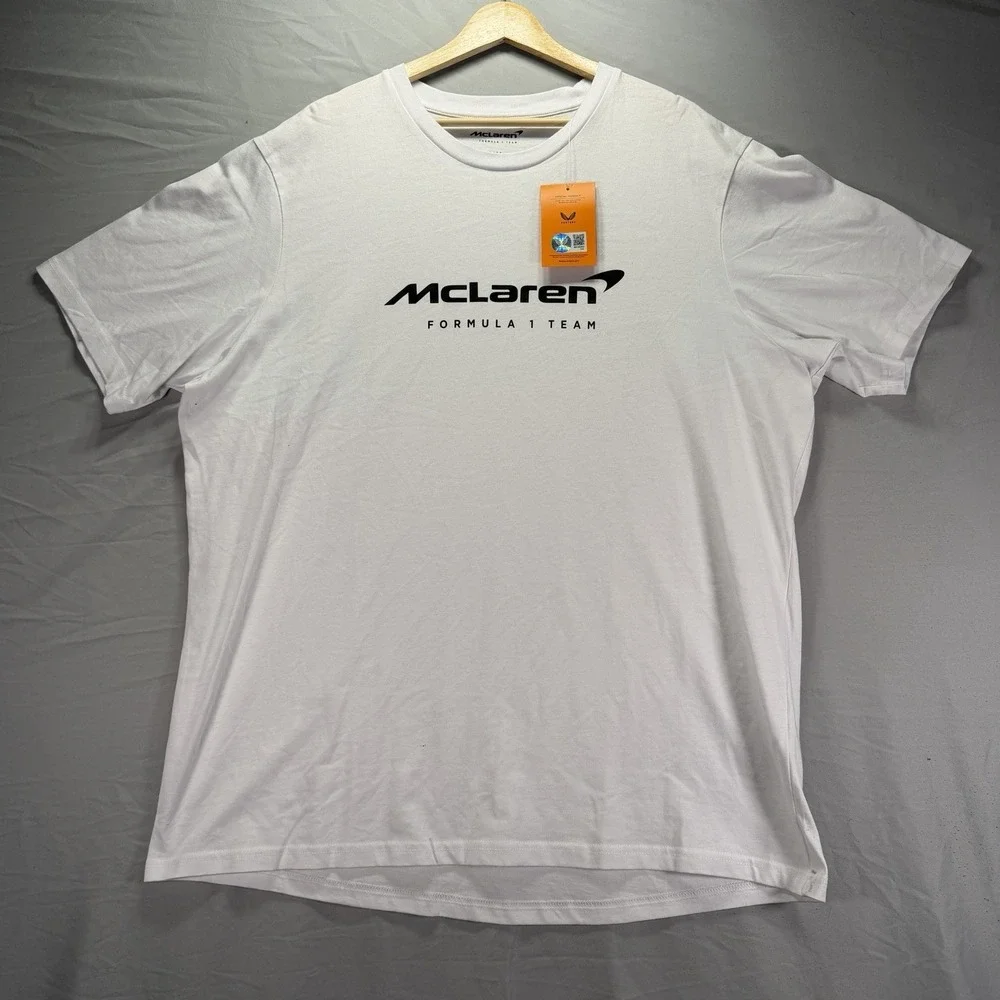 McLaren Formula 1 Shirt Mens 3XL White Short Sleeve Miami Racing Cars NWT - Picture 2 of 13